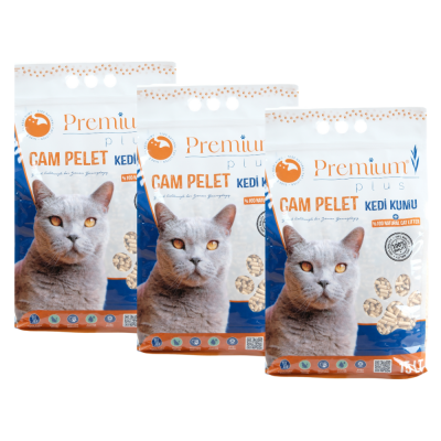 Premium Plus Çam Peleti Kedi Kumu 15LT x 3 Adet (45LT)